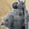 28mm/30mm Dwarf Warrior on War Bear #1 1