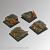 Rocky 40mm square Bases (2)