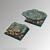 Rocky 40mm set 2 square Bases